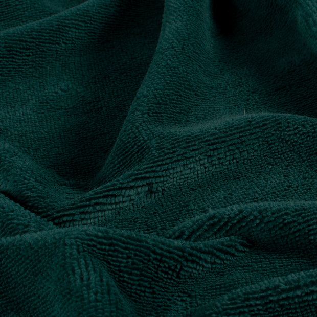 Bamboe Fleece stof Effen Petrol