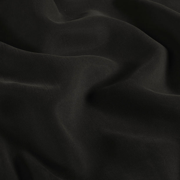 Viscose Twill fabrik Uni Schwarz