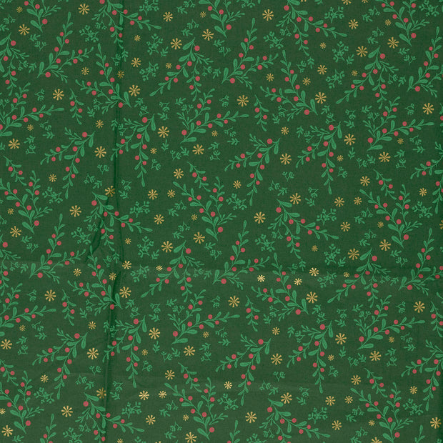 Algodón Popelina tela Verde 