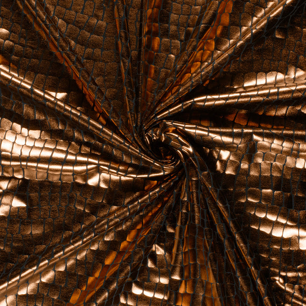 Lamé fabric Crocodiles foiled 