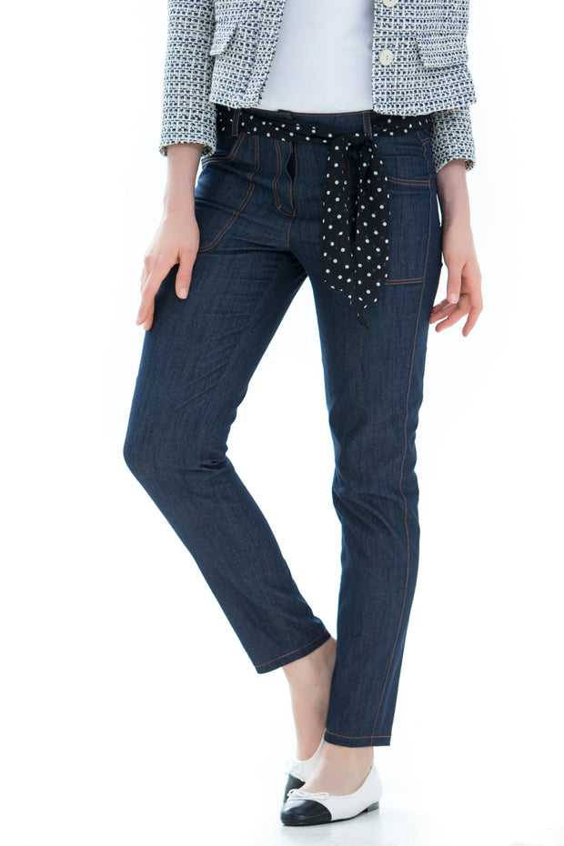Denim Stretch fabric Unicolour Navy