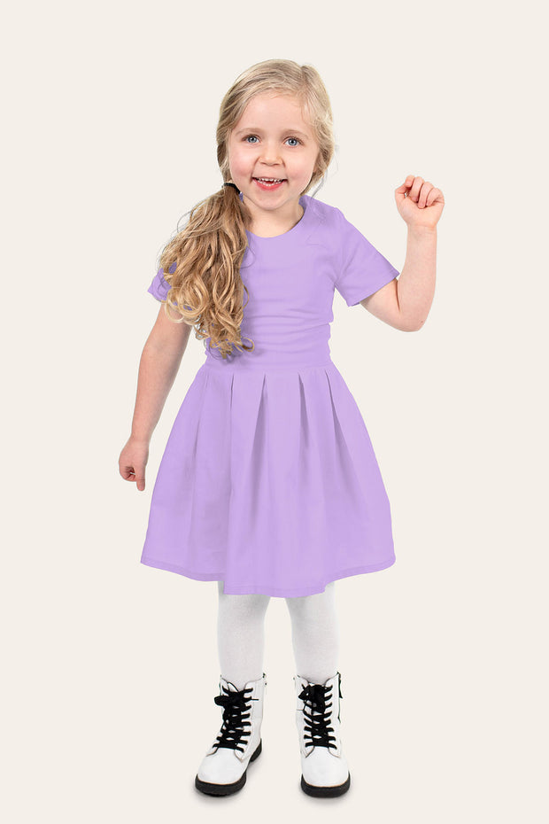Viscose Poplin fabrik Uni Lila