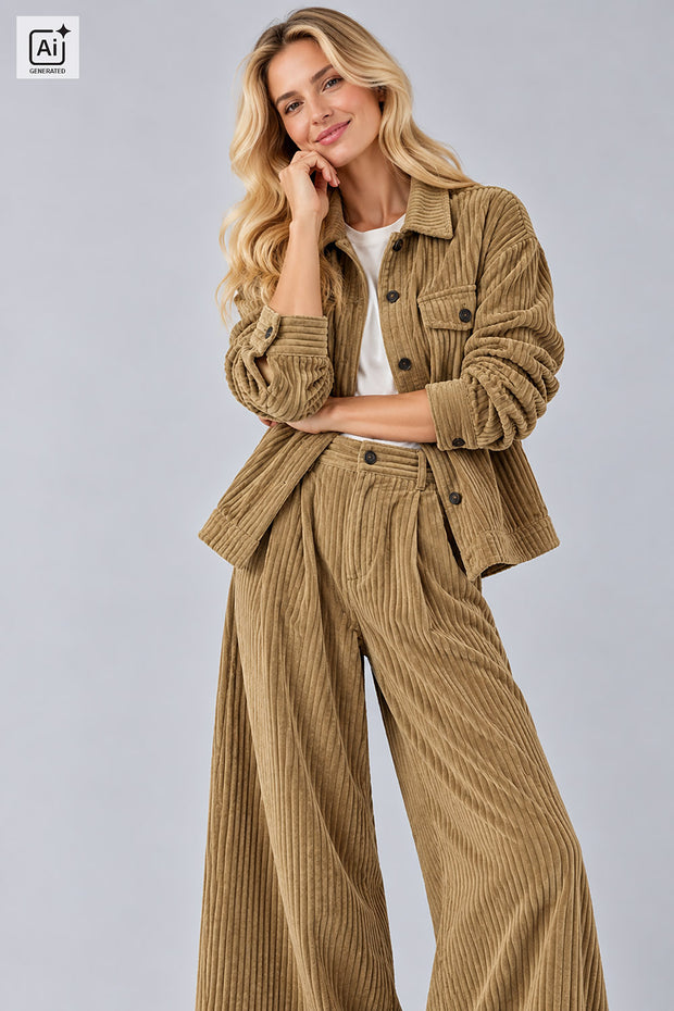 Corduroy 4.5w fabric Unicolour Camel