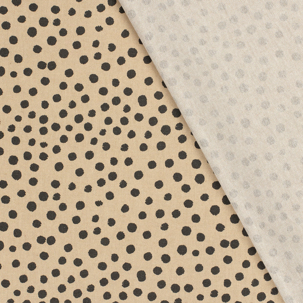 Linen Look fabric Dots printed 