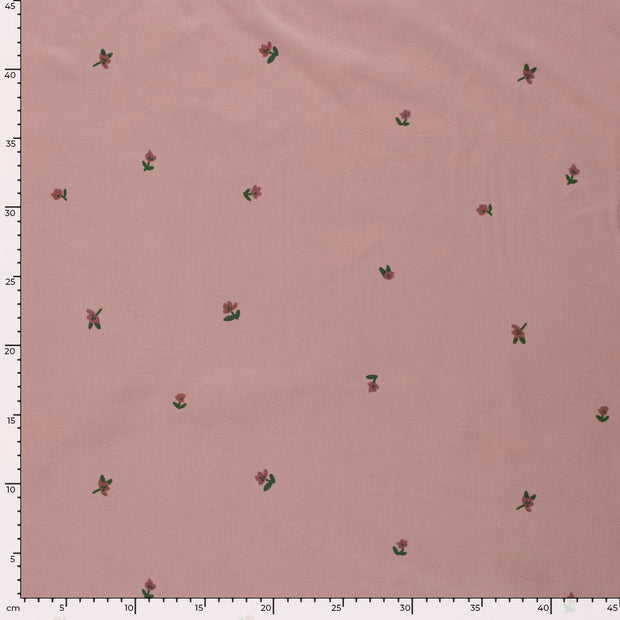 Babycord 21w fabric Flowers Light Pink