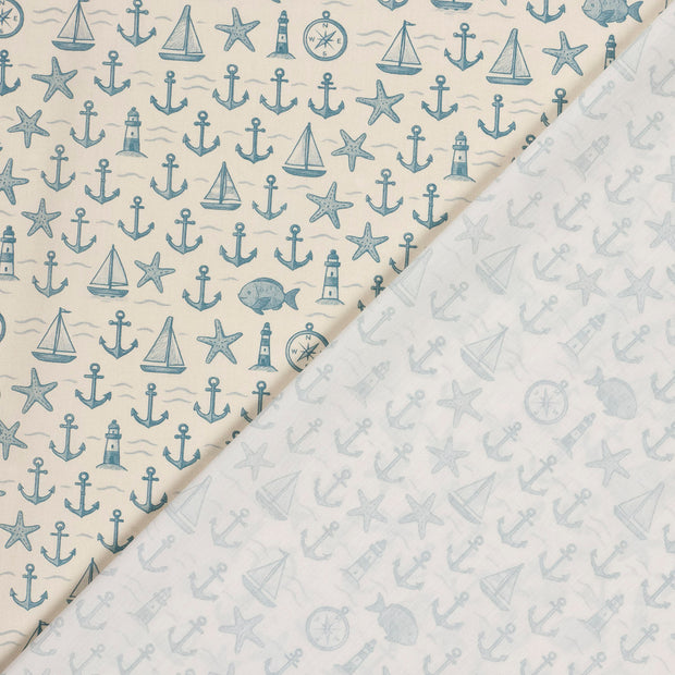 Cotton Poplin fabric Anchors 