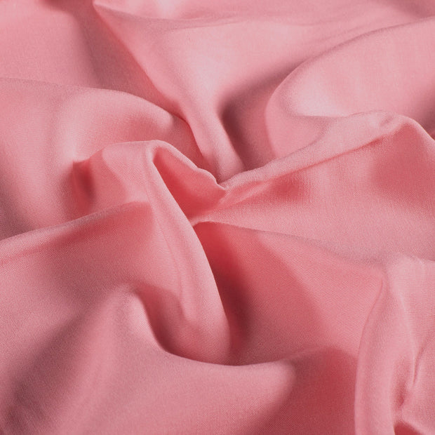 Viscose Poplin fabrik Uni Rosa
