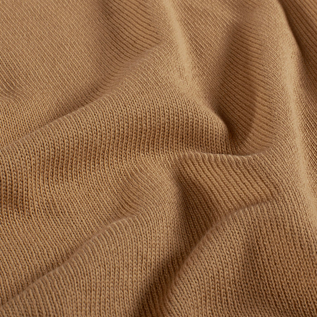 Heavy Knit tissu Unicolore Noix de Muscade
