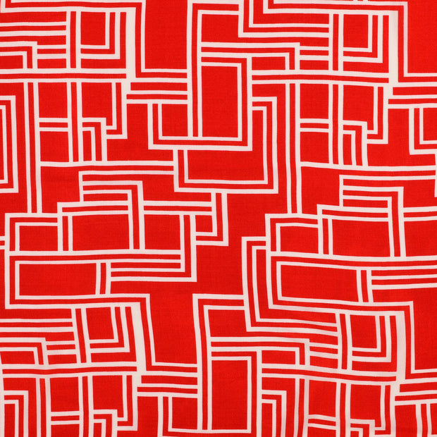 Viscose Poplin fabric Red