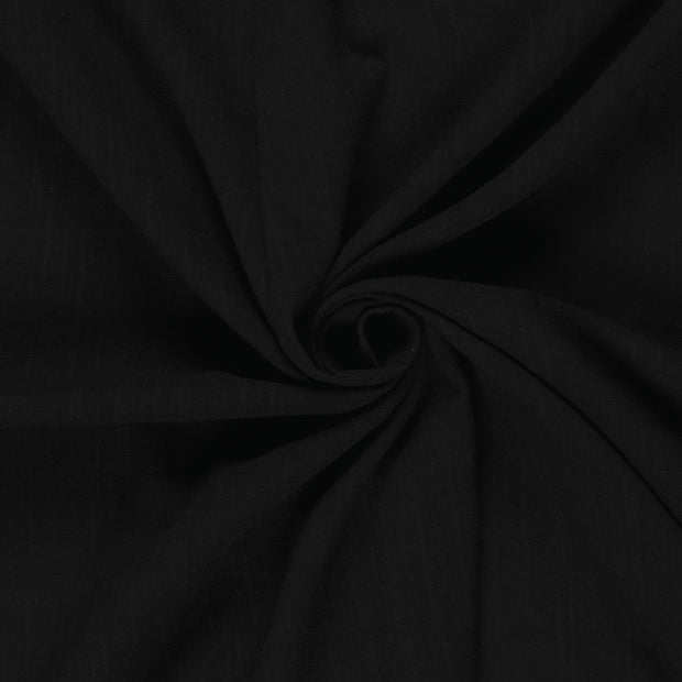 Linen Look fabric Unicolour Black