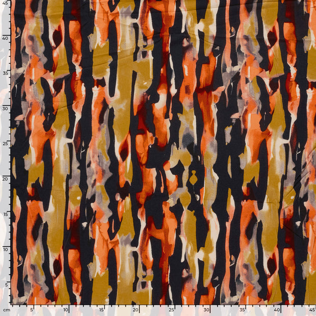 Viscose Vortex Jerséis tela Abstracto Ladrillo