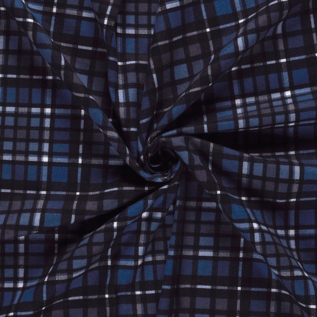 Flanel stof Marine bedrukt 