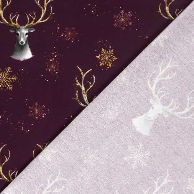 French Terry fabric Deer digital printed 