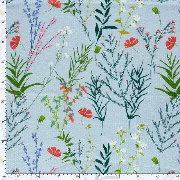  fabric Flowers Light Blue