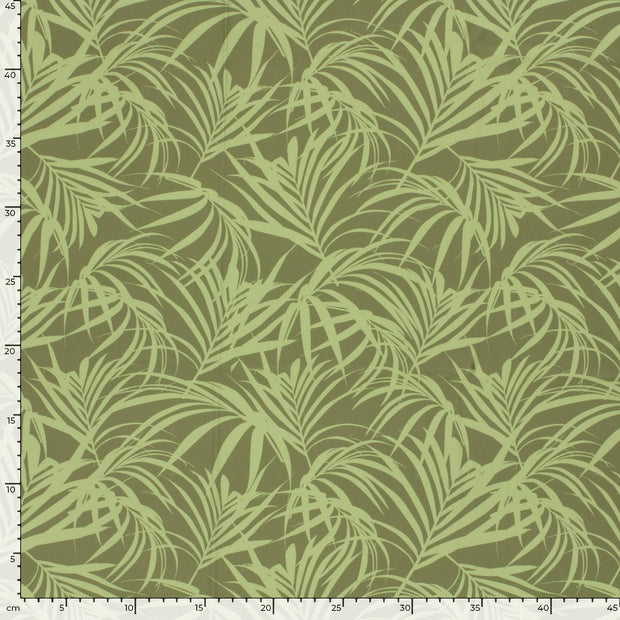 Swimwear Jersey UPF50 Recycled tela Hojas Verde oliva
