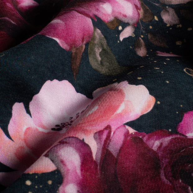 Jogging tissu roses Bleu Marine