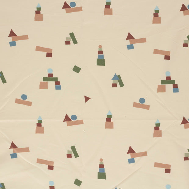 French Terry tissu Beige mat 