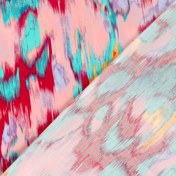 Cotton Satin fabric Abstract 
