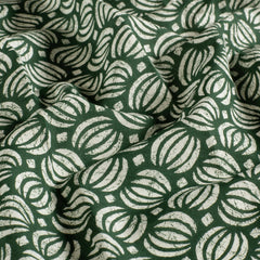 Voile printed Abstract Dark Green