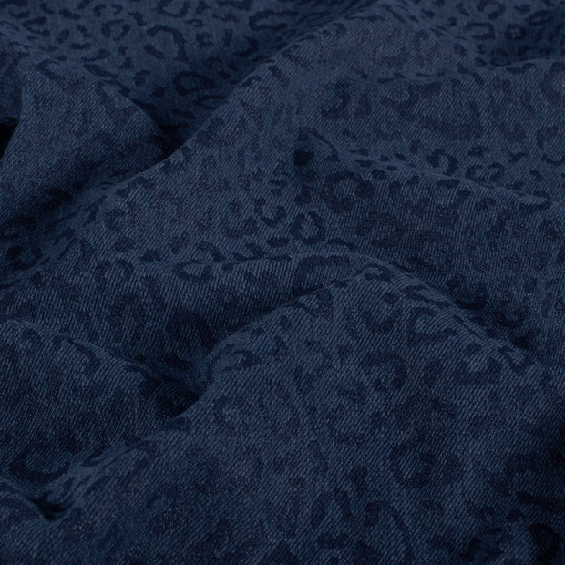 Jeans tissu léopards Indigo