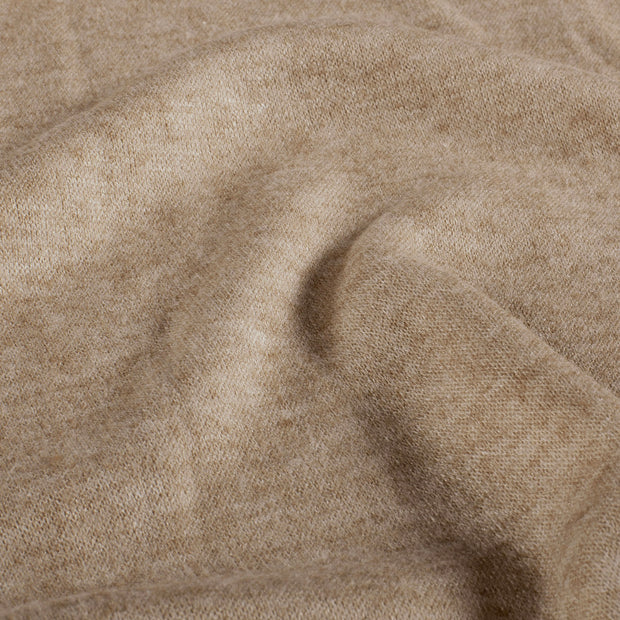 Heavy Knit fabric Melange Camel