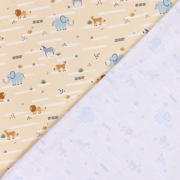 Cotton Jersey fabric Elephants printed 