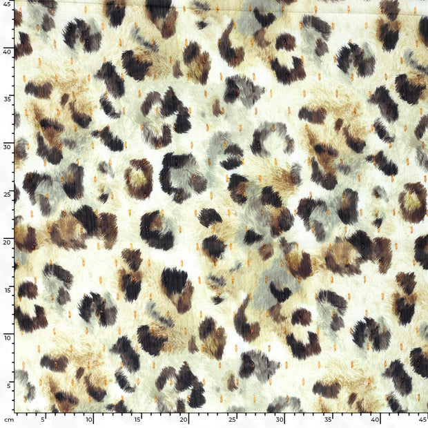 Chiffon fabric Glitter Brown