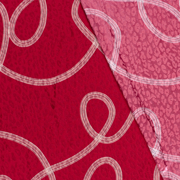 Satin Jacquard fabric Panther printed 