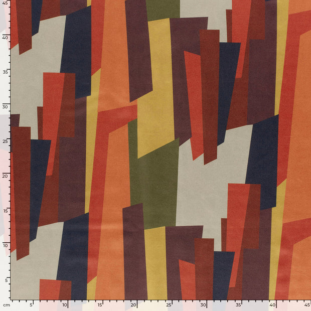 Cuir Suèdé tissu Abstrait Brique