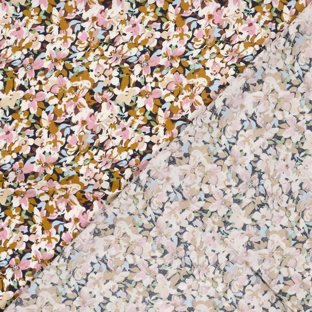 Viscose Poplin fabric Flowers printed 