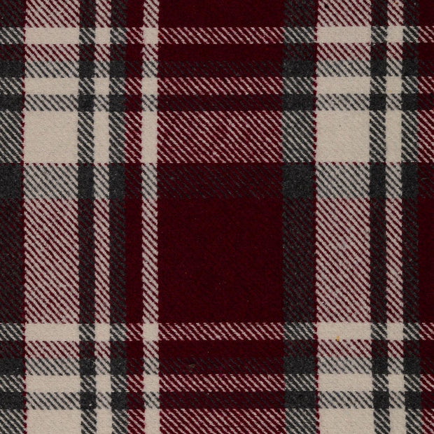 Tweed fabric Checks Bordeaux