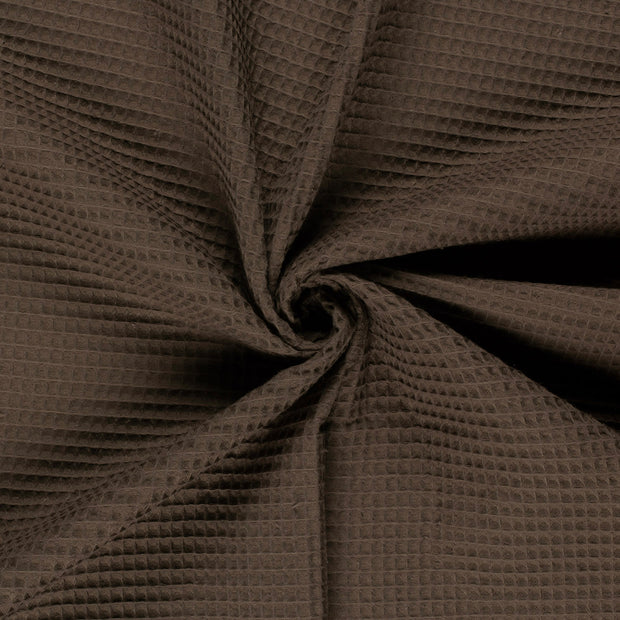 Waffle piqué fabric Brown 