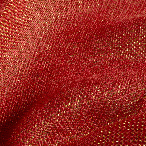Jute tela Unicolor Rojo