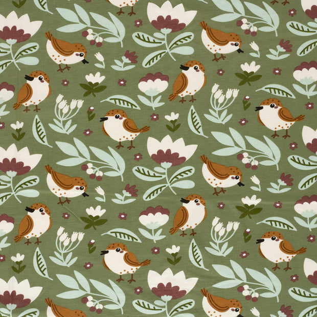 French Terry tissu Menthe foncée mat 