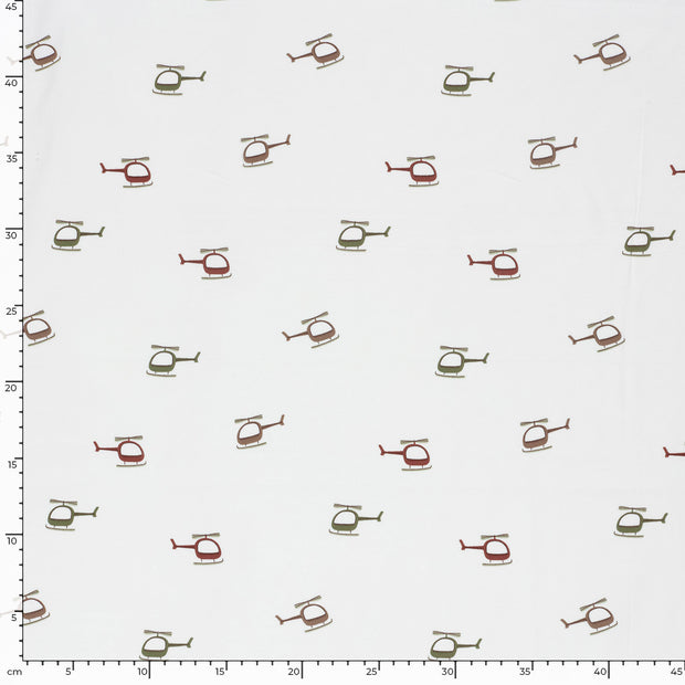 Jersey fabric Abstract Off White