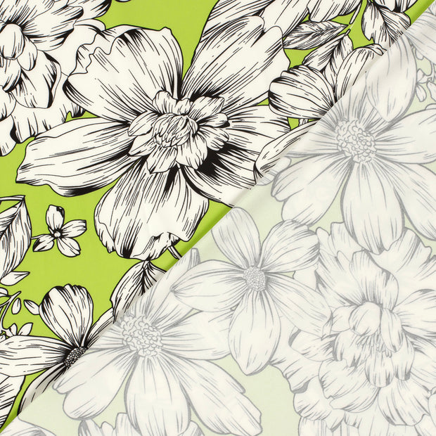 Twill Stretch fabric Flowers 