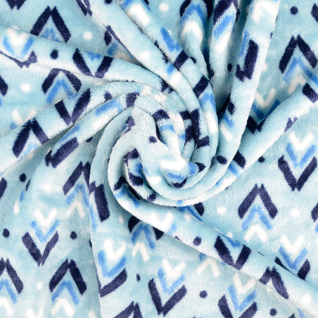 Fleece fabric Mint printed 