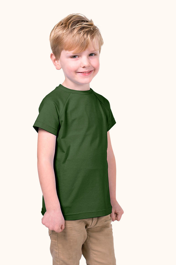 Jersey tissu Unicolore Vert foncé