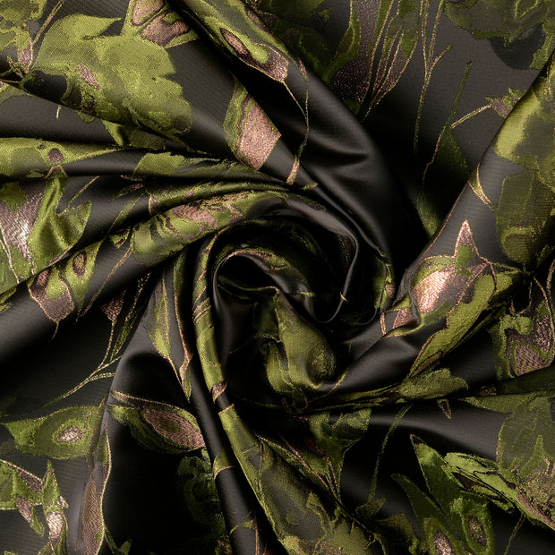 Jacquard tela Verde oliva 