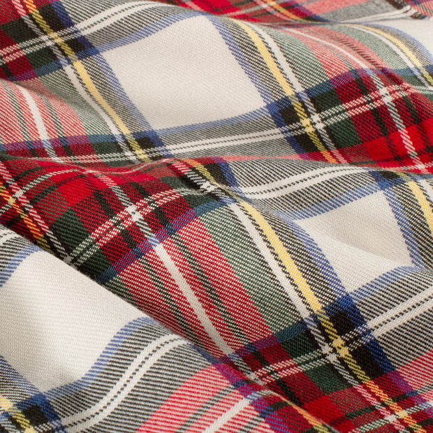 Gabardine Stretch fabric Checks White