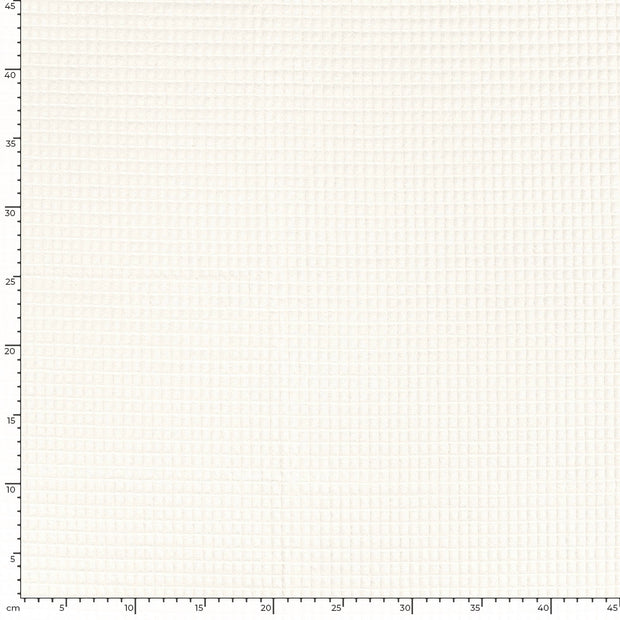 Waffle piqué fabric Unicolour Off White
