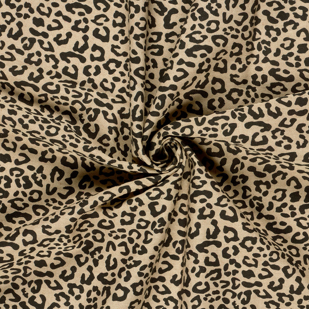 Linen Look fabric Beige digital printed 