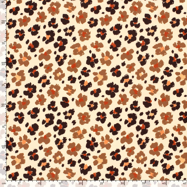 Swimwear Jersey UPF50 Recycled stof Dieren Bruin