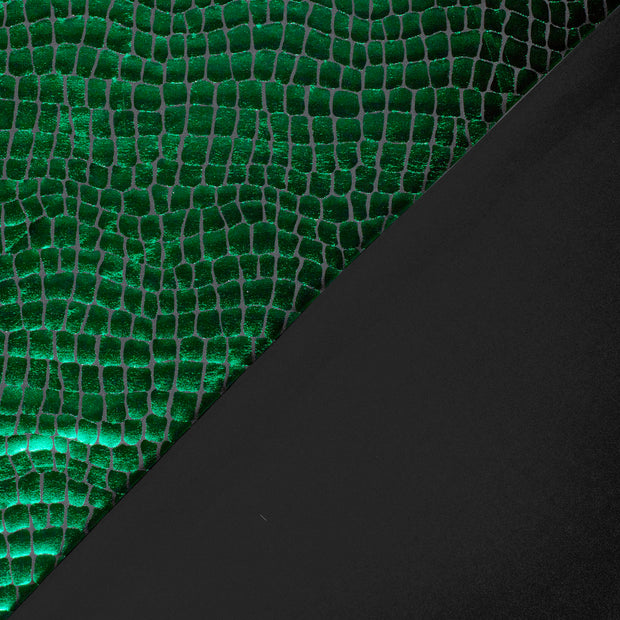 Lamé tela Cocodrilos Verde