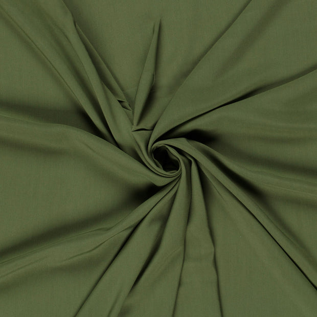 Bamboo Poplin fabric Khaki Green 
