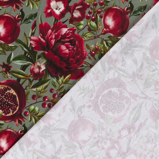 Panama fabric Flowers digital printed 