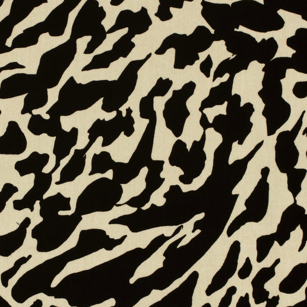 Bambú Poplin tela Abstracto Beis