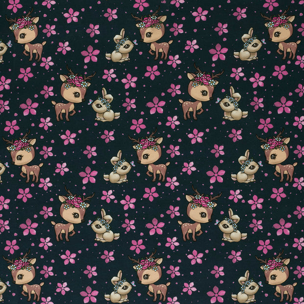French Terry fabric Navy matte 