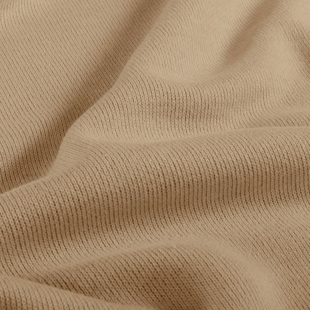 Poly Viscose Jersey fabric Melange Beige
