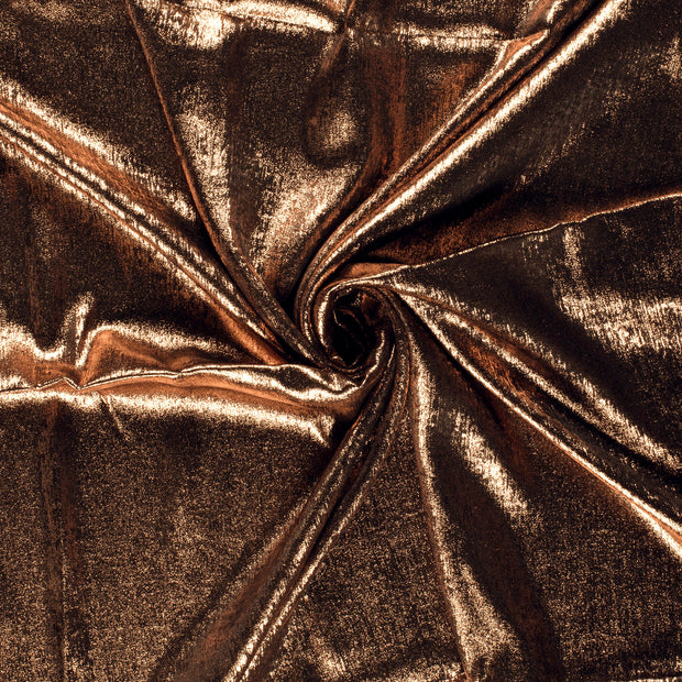 Satin fabric Bronze foiled 